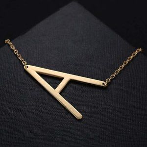 Letter A Initial Necklace 18K Gold-plated Gift for Valentines Mother Daughter